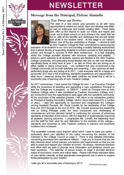 Newsletter - Issue 1